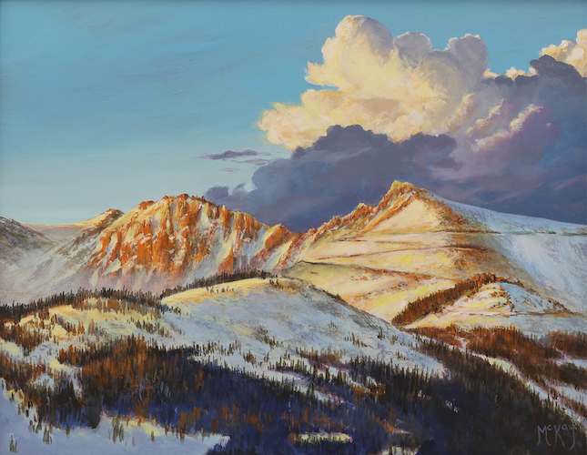 Morning Glow on Pikes Peak Highway  11x14 $750 at Hunter Wolff Gallery